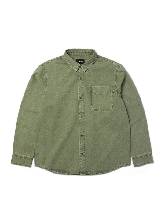 Carson Overdyed Denim Μακρυμάνικο Τζιν Πουκάμισο Olive