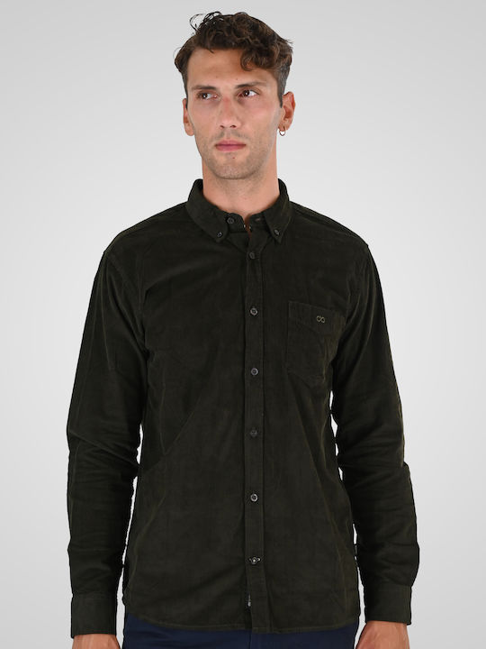 Double Long Sleeve Corduroy Overshirt in Regula...