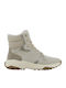Damenstiefeletten mit Fell in Ecru