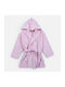 Nef-Nef Homeware Kids Bathrobe Ballerine World Light Lilac with Hood