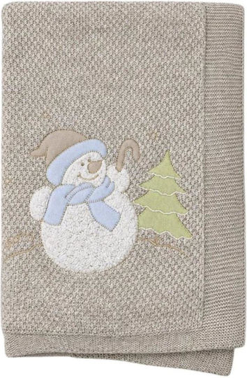 Kamtex Baby Плетено Одеяло за Гушкане и Люлка Бежово 90x100см