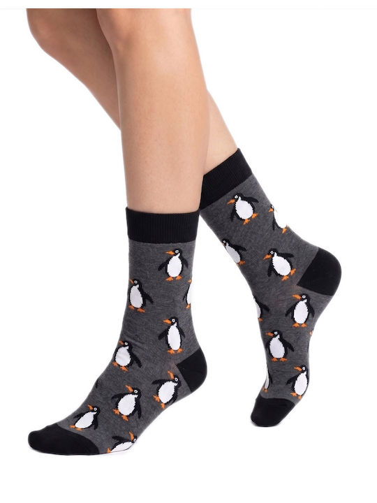 ME-WE Penguins Șosete bărbătești Gri