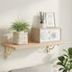 vidaXL Heavy-Duty Shelf Brackets Made of Stainless Steel in White 120x140 mm 12 pcs 42038864