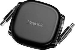LogiLink Retractable USB 2.0 Cable USB-C male -...