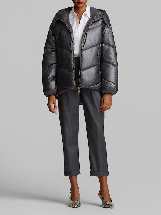 Women's Puffer Jacket for Winter Dark Grey