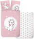 Disney Aristocats Marie Cat Bettwäsche-Set für das Babybett Rosa