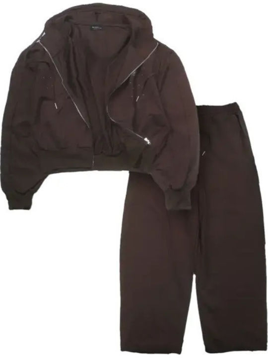 Kids Sweatpants Set With Jacket Dark Chocolate