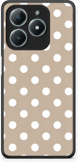 Smartfits Weiße Punkte auf Taupe Realme C63 4G Hülle