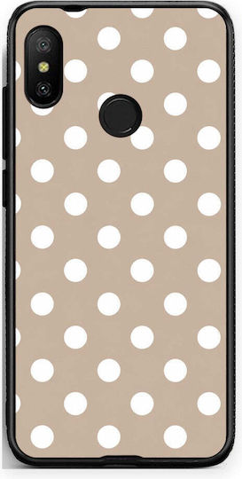 Smartfits White Polka Dots On Taupe Xiaomi Mi A2 Lite Θήκη