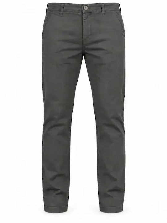 Stef Jeans Ανδρικό Παντελόνι Chino Regular Fit Γκρι STEF-410-GREY