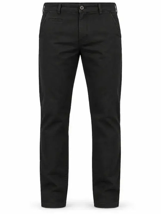 Stef Jeans Ανδρικό Παντελόνι Chino Regular Fit Μαύρο STEF-410-BLACK