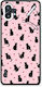 Smartfits Black Cat Silhouettes Hearts On Pink Nothing Phone 1 Hülle