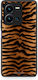 Smartfits Husă Tiger Print Portocaliu Negru pentru Vivo Y35 5G