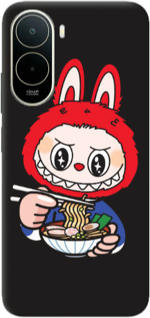 Xiaomi Redmi A7 Pro Labubu 1 Schwarze Silikon-TPU-Hülle in Farbe Black