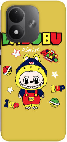 Xiaomi Redmi Note 17 5G Labubu Mario gelbe Silikon-TPU-Hülle