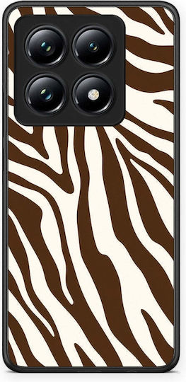 Smartfits Husă Maro și Crem cu Dungi Zebra Xiaomi 14t Pro