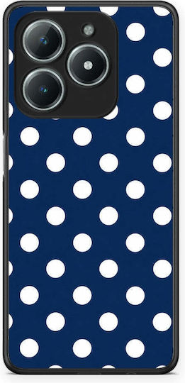 Smartfits White Large Polka Dots on Navy Realme C61 Case
