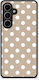 Smartfits White Polka Dots On Taupe Samsung Galaxy S24 Fe Θήκη
