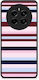 Smartfits Burgundy Pink Blue Horizontal Stripes Realme 12 4g 12+ 13 4g Θήκη