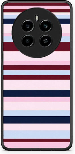 Smartfits Burgundy Pink Blue Horizontal Stripes Realme 12 4g 12+ 13 4g Θήκη