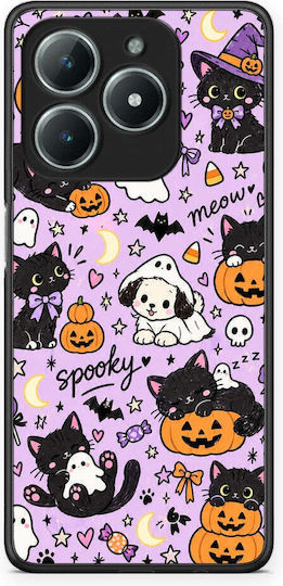 Smartfits Halloween Black Cats On Lilac Realme C61 Θήκη