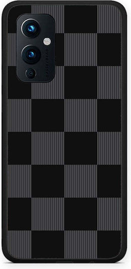 Smartfits Husă în Carouri cu Dungi Negru Cărbune pentru OnePlus 9