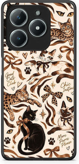 Smartfits Калъф Realme C63 4G с Колаж от Животински Принтове Wild Cats
