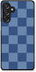 Smartfits Denim Blue Schachbrettmuster Samsung Galaxy M15 Hülle