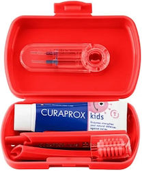 Curaprox Travel-Set Kinderzahnpasta-Set mit Zahnbürste für Kinder ab 6 Jahren 5 Stück 10 ml