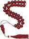Roloi Komboloi Worry Beads with 33 Mastic Beads, 42 cm Long, Red