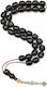 Roloi Komboloi Worry Beads with 33 Mastic Beads, 33 cm Long, Black