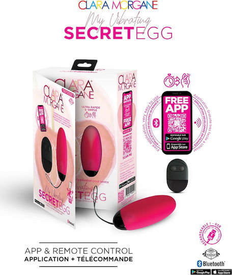 Clara Morgane Pro Mini Δονητής Egg με Απομακρυσμένο Έλεγχο 7.9cm Φούξια