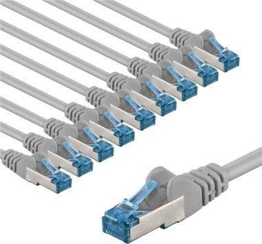 Goobay S/FTP Cat.6a (Gigabit) Καλώδιο Δικτύου Ethernet 5m Γκρι