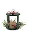 Eurolamp Christmas Metal Lantern Bronze Battery-Powered 22.5x17 cm