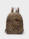 Jordan Damen-Rucksack Braun Leopardmuster