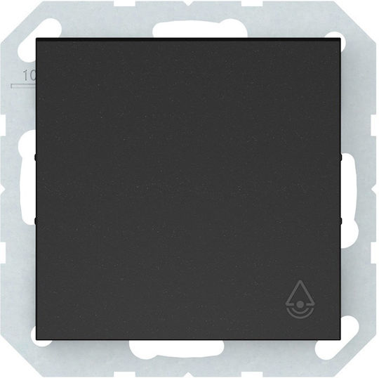 Vilma Waterproof Recessed Frameless Wall Switch Black