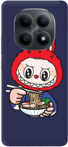 Xiaomi Redmi Note 15 Labubu 1 Dunkelblaue Silikon-TPU-Handyhülle