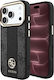 Case Iphone 18 Pro Max Iphone 17 Pro Max Guess Leather 4g Stripe Round Classic Logo Magsafe Black