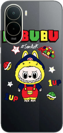 Xiaomi Redmi A7 Pro Labubu Mario Transparente Silikon-TPU-Handyhülle