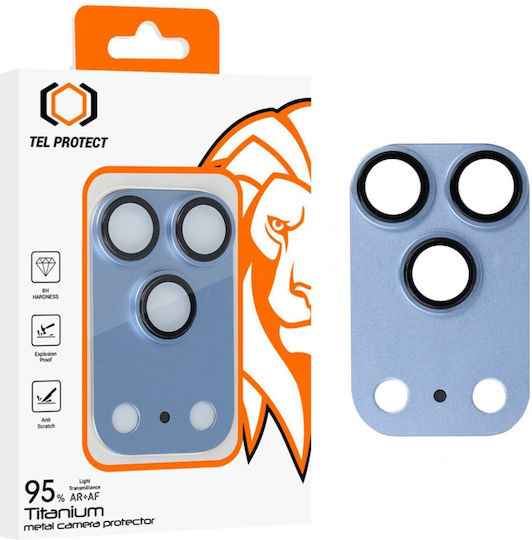 Tel Protect Protecție Completă din Metal pentru Lentilele Camerei 95% Ar+af din Sticlă Securizată Glacier Blue pentru iPhone 18 Pro Mt84643
