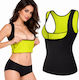 Tricou Sport de Damă din Neopren cu Efect Termic, Modelator, pentru Antrenamente de Fitness, Respirabil, cu Uscare Rapidă, Negru, Mărimea L
