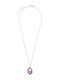 Breil Purple Steel Necklace