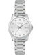 Women's Battery-Powered Watch with Silver Stainless Steel Bracelet