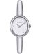 Women's Battery-Powered Watch with Silver Stainless Steel Bracelet