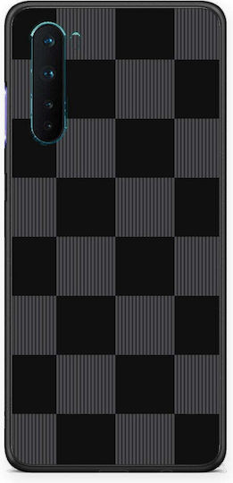 Smartfits Schwarze Anthrazitfarbene Gestreifte Karierte OnePlus Nord 5G Hülle