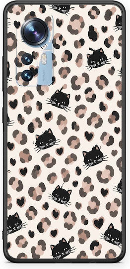 Smartfits Leopard Spots Black Cats On Cream Husă pentru Xiaomi 12 12X 5G