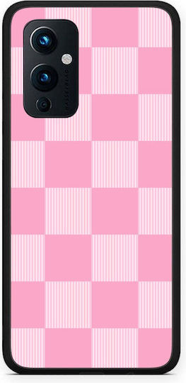 Smartfits Pink White Striped Checks Oneplus 9 Θήκη