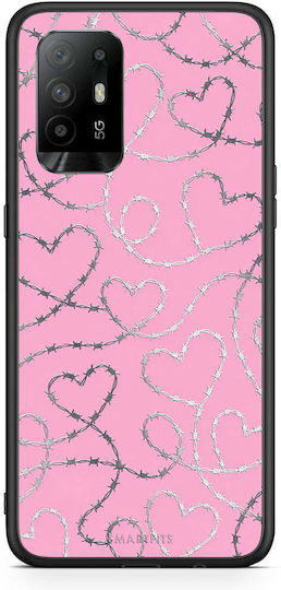 Smartfits Barbed Wire Hearts On Pink Oppo A94 5g F19 Pro Reno5 Lite Θήκη