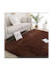 Kraft World Rutschfester Rechteckiger Shaggy-Teppich Braun 80x140cm CRPG-80Χ140-Braun