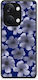 Smartfits Hülle mit Hellblauen Blumen auf Marineblau für OnePlus Nord 3